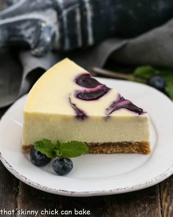 Blueberry Swirl Cheesecake That Skinny Chick Can Bake