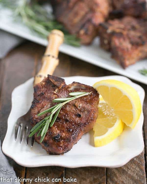 Grilled Lamb Chops With Mustard Rosemary Garlic That Skinny Chick