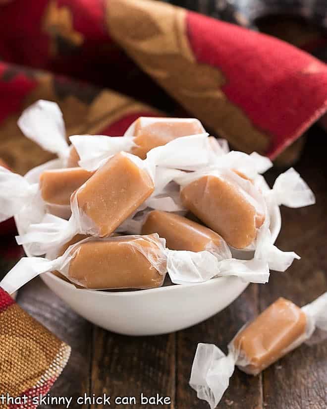 Brown Sugar Caramels - Perfect for Xmas -That Skinny Chick Can Bake