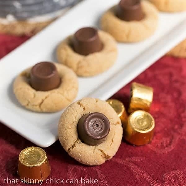 Rolo Peanut Blossoms - A Caramel Twist - That Skinny Chick Can Bake