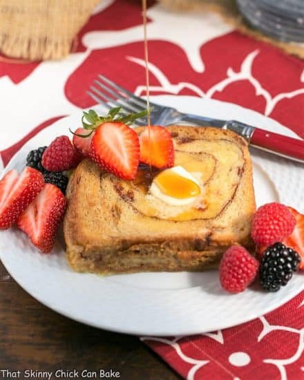 Overnight Cinnamon Bread French Toast - That Skinny Chick Can Bake