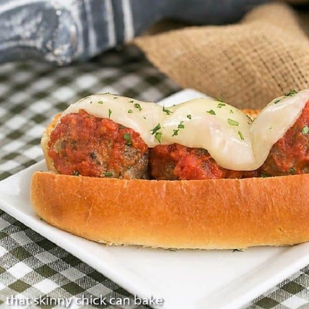 Easy Italian Meatball Subs - That Skinny Chick Can Bake