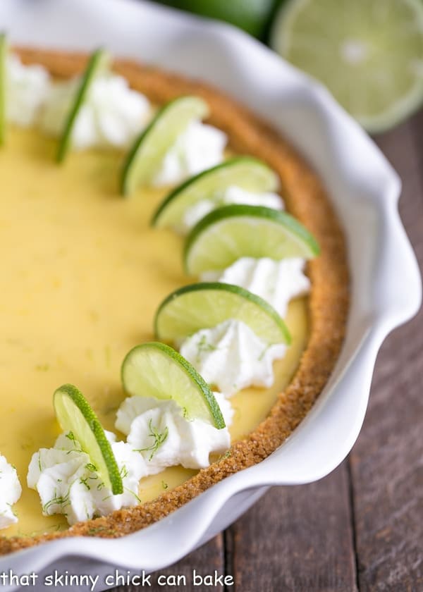 Key Lime Pie with Graham Cracker Crust - That Skinny Chick Can Bake