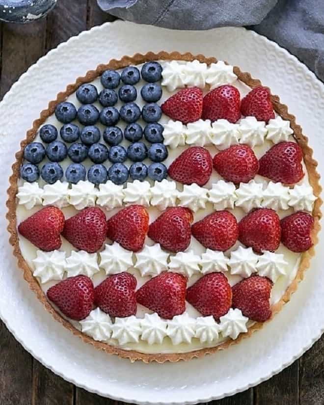 American Flag Fruit Tart