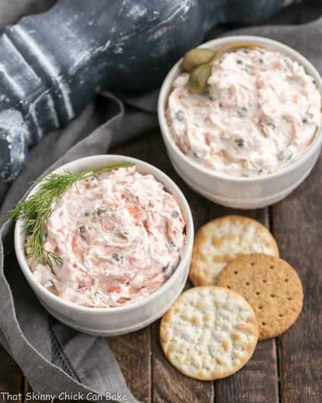 Easy Smoked Salmon Dip with Capers - That Skinny Chick Can Bake