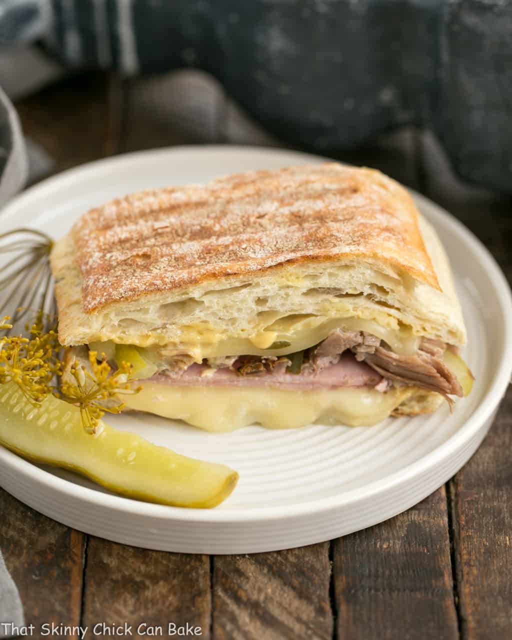 Ciabatta Cubano Sandwich Recipe - That Skinny Chick Can Bake