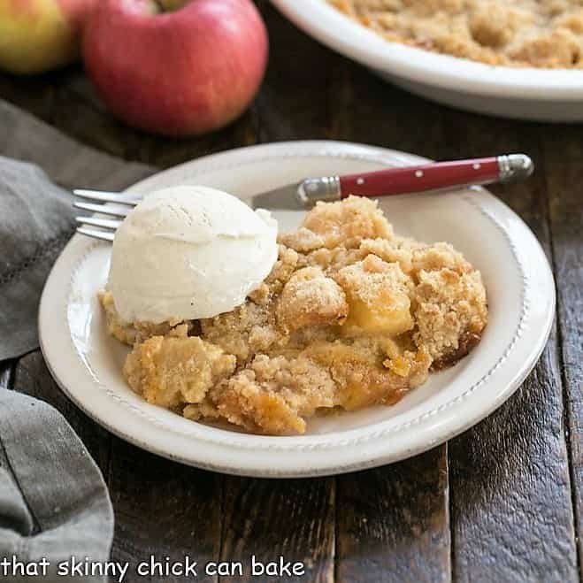 Apple Crumble Recipe with Custard - That Skinny Chick Can Bake