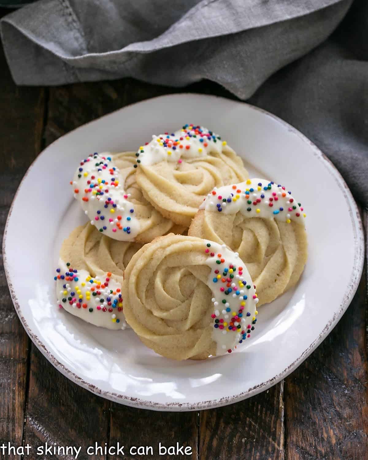 Chocolate-Dipped Danish Butter Cookies