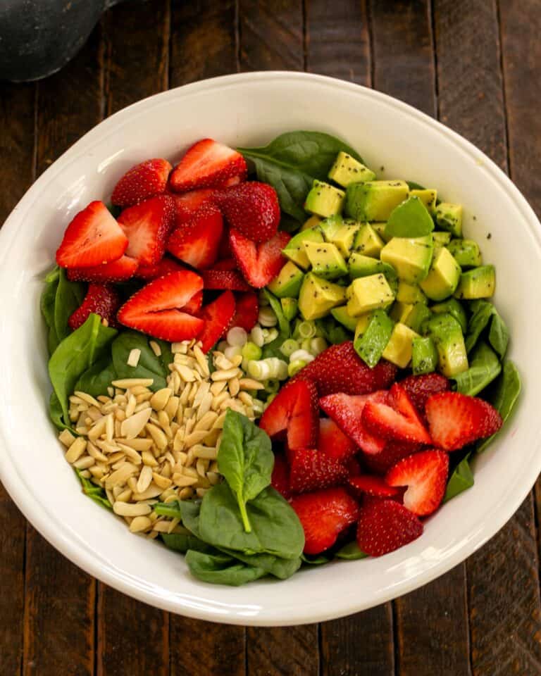 Strawberry Spinach Salad With Avocados Beautiful And Delicious That Skinny Chick Can Bake